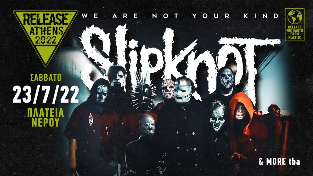 Release Athens 2026: Προσφορά Διημέρου / Slipknot + Sabaton Πλατεια Νερου, Φαληρο 2026